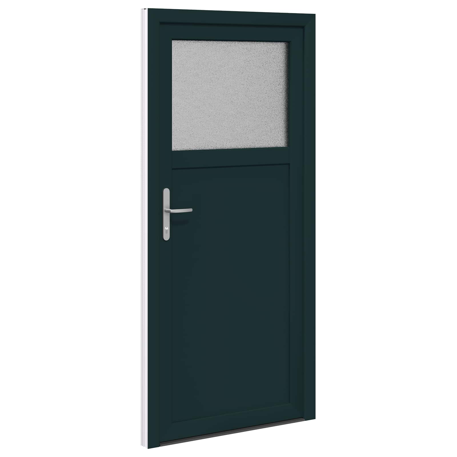 Porta d'ingresso laterale Antracite 88 x 198 cm PVC