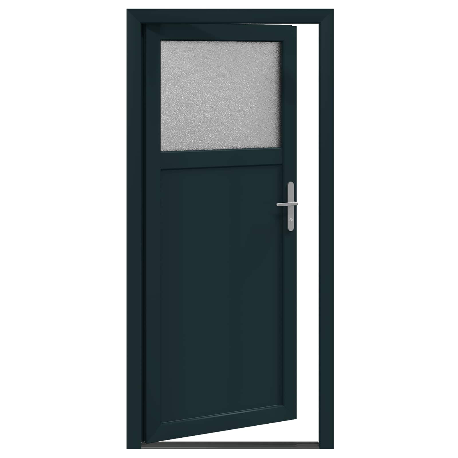 Porta d'ingresso laterale Antracite 98 x 198 cm PVC