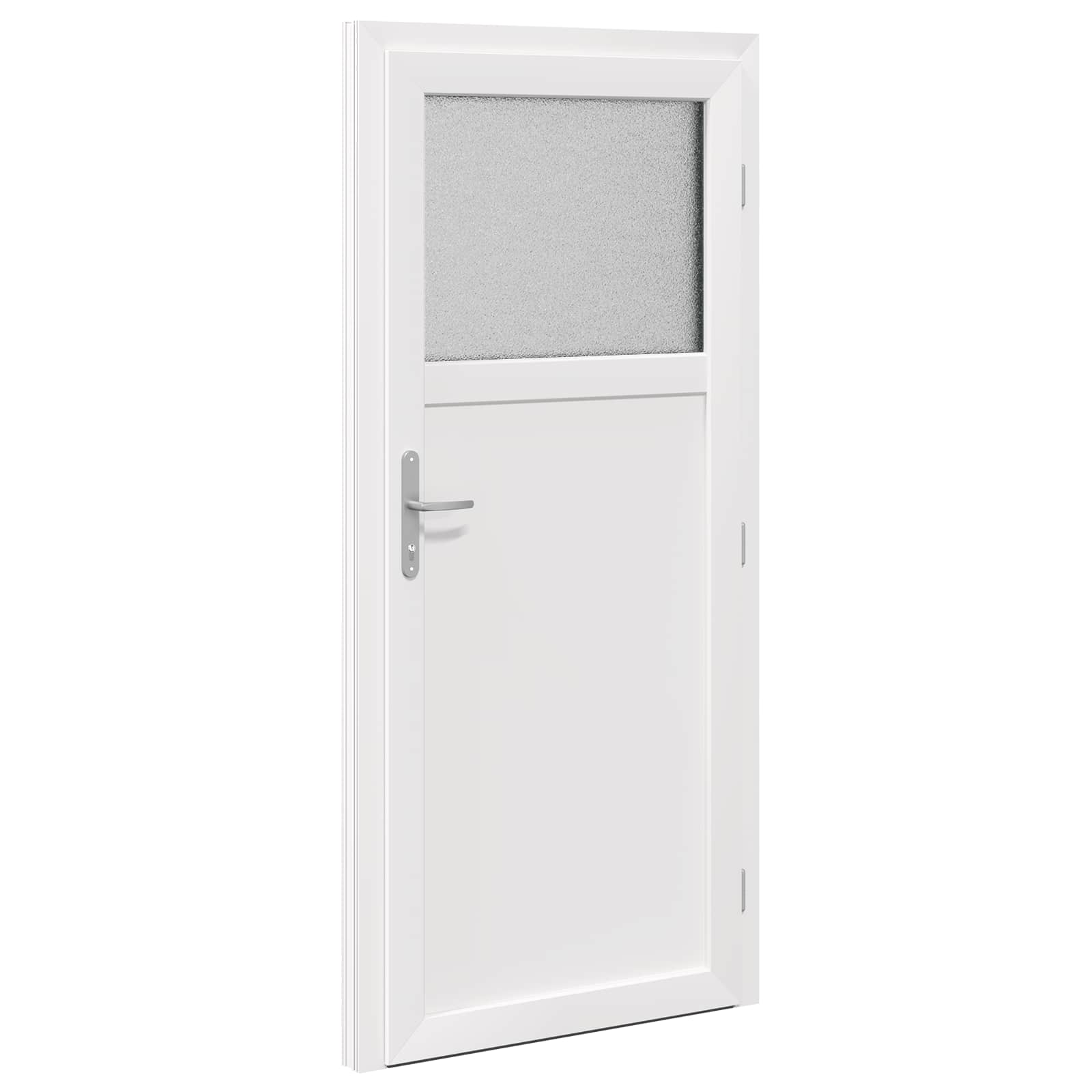 Porta d'ingresso laterale Antracite 98 x 198 cm PVC