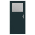 Porta d'ingresso laterale Antracite 98 x 198 cm PVC