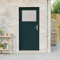 Porta d'ingresso laterale Antracite 88 x 198 cm PVC