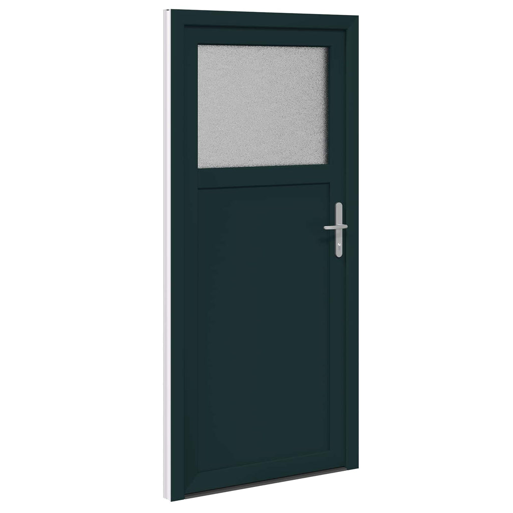 Porta d'ingresso laterale Antracite 88 x 198 cm PVC