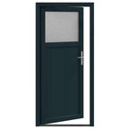 Porta d'ingresso laterale Antracite 88 x 198 cm PVC
