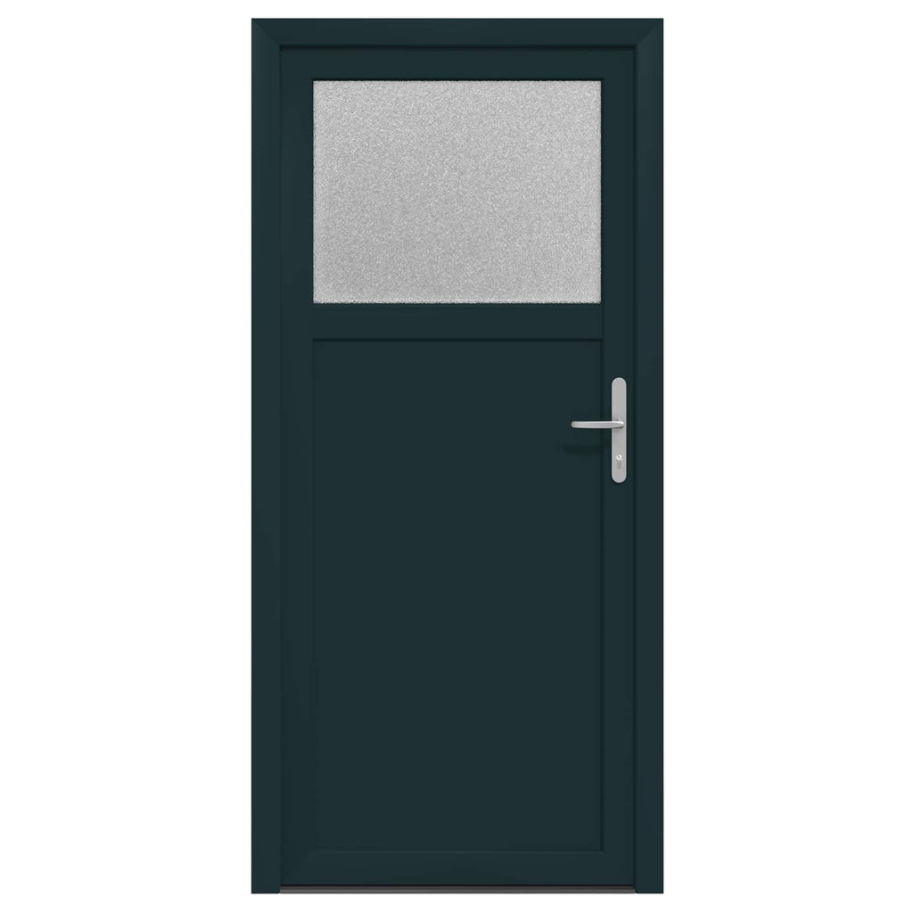 Porta d'ingresso laterale Antracite 88 x 198 cm PVC