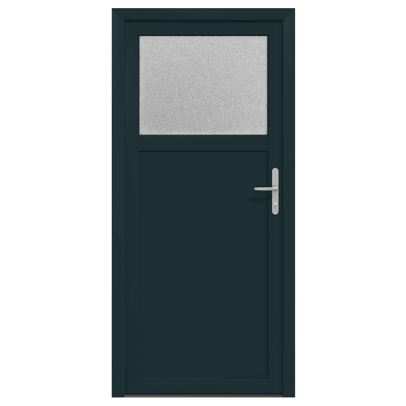 Porta d'ingresso laterale Antracite 88 x 198 cm PVC