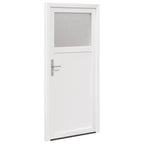 Porta d'ingresso laterale in PVC bianco 98 x 198 cm