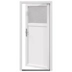 Porta d'ingresso laterale in PVC bianco 98 x 198 cm