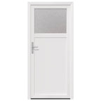 Porta d'ingresso laterale in PVC bianco 98 x 198 cm