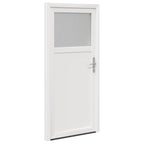 Porta d'ingresso laterale in PVC bianco 98 x 198 cm