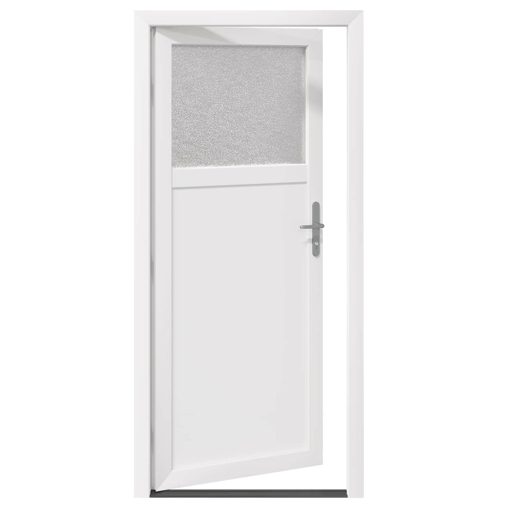 Porta d'ingresso laterale in PVC bianco 98 x 198 cm