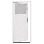 Porta d'ingresso laterale in PVC bianco 98 x 198 cm