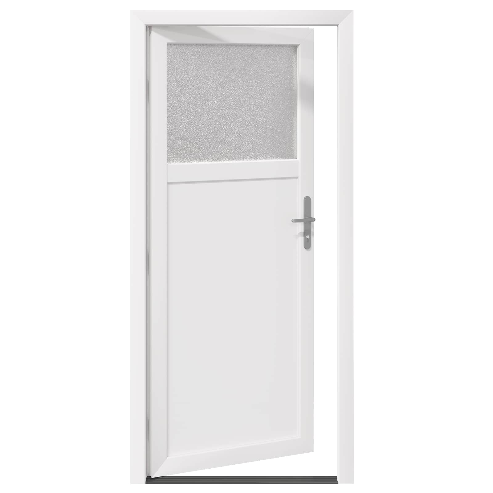 Porta d'ingresso laterale in PVC bianco 98 x 198 cm
