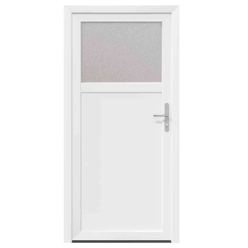Porta d'ingresso laterale in PVC bianco 98 x 198 cm