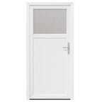 Porta d'ingresso laterale in PVC bianco 98 x 198 cm