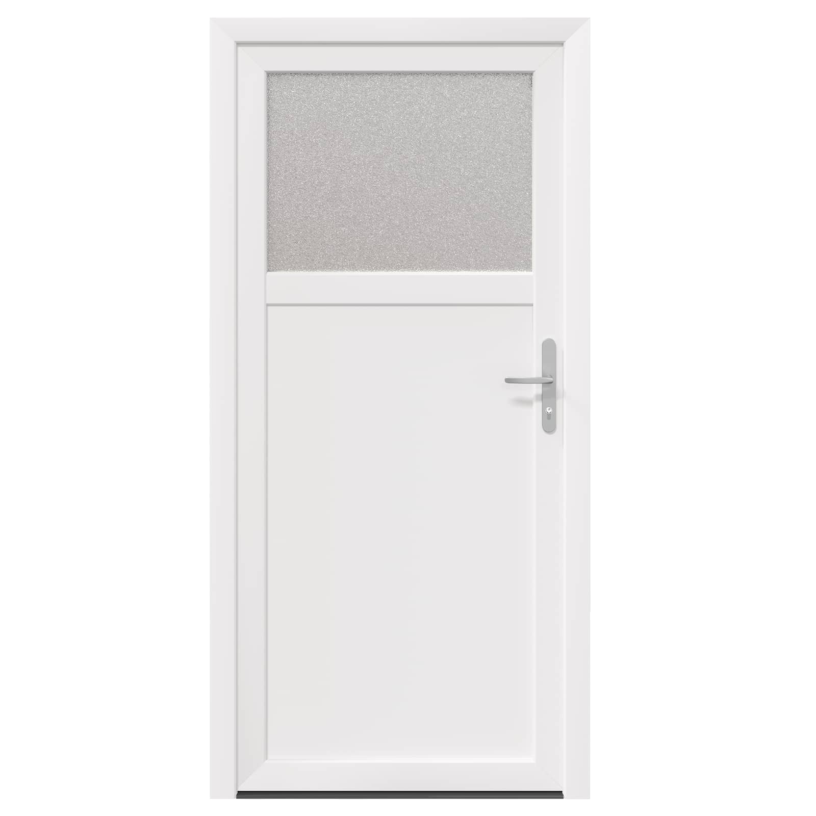 Porta d'ingresso laterale in PVC bianco 98 x 198 cm