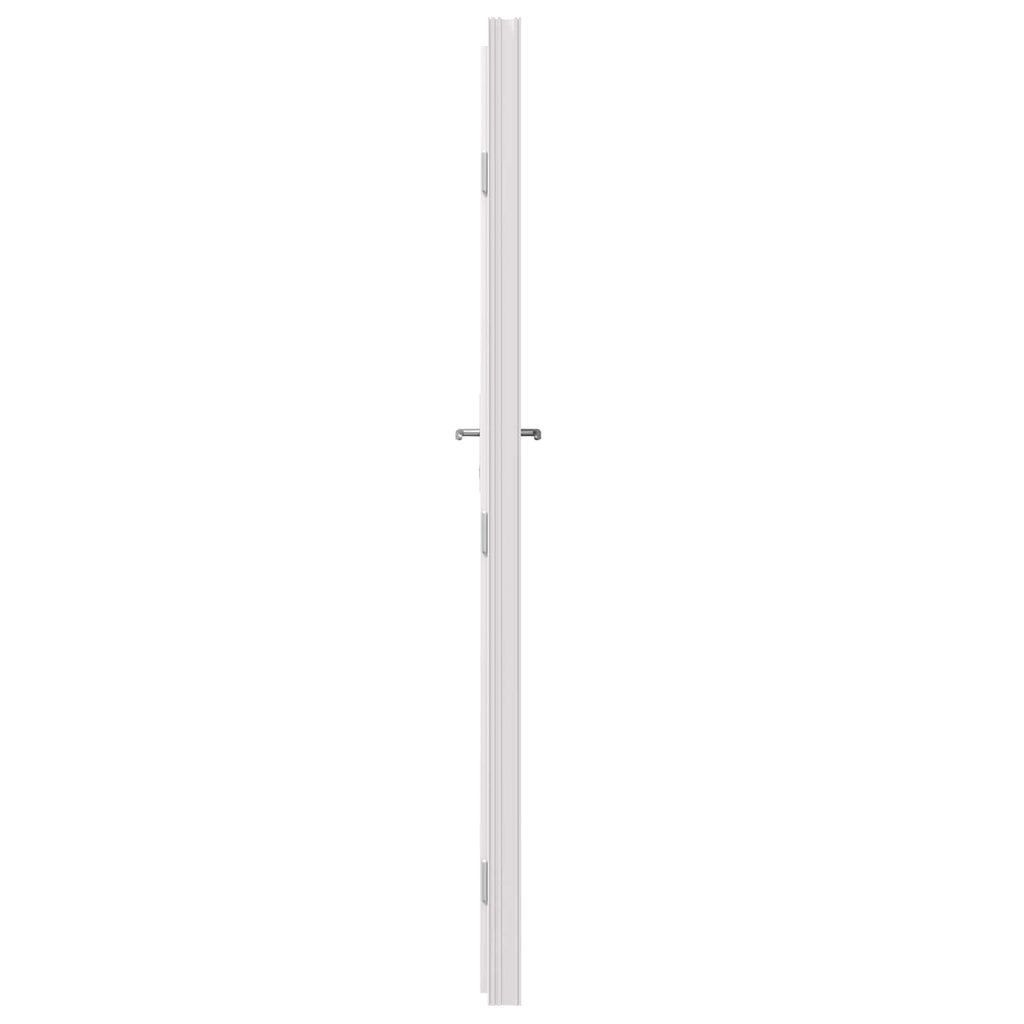 Porta d'ingresso laterale 88 x 198 cm PVC Bianco con nucleo in acciaio