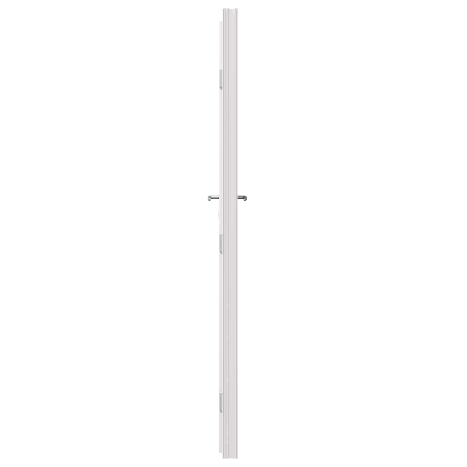Porta d'ingresso laterale 88 x 198 cm PVC Bianco con nucleo in acciaio