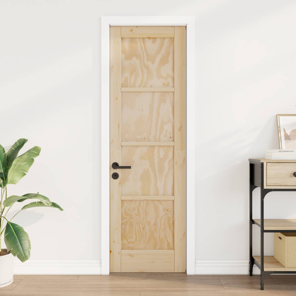 Porta Interna Scorrevole Naturale 61 x 198,5 cm Legno Compensato