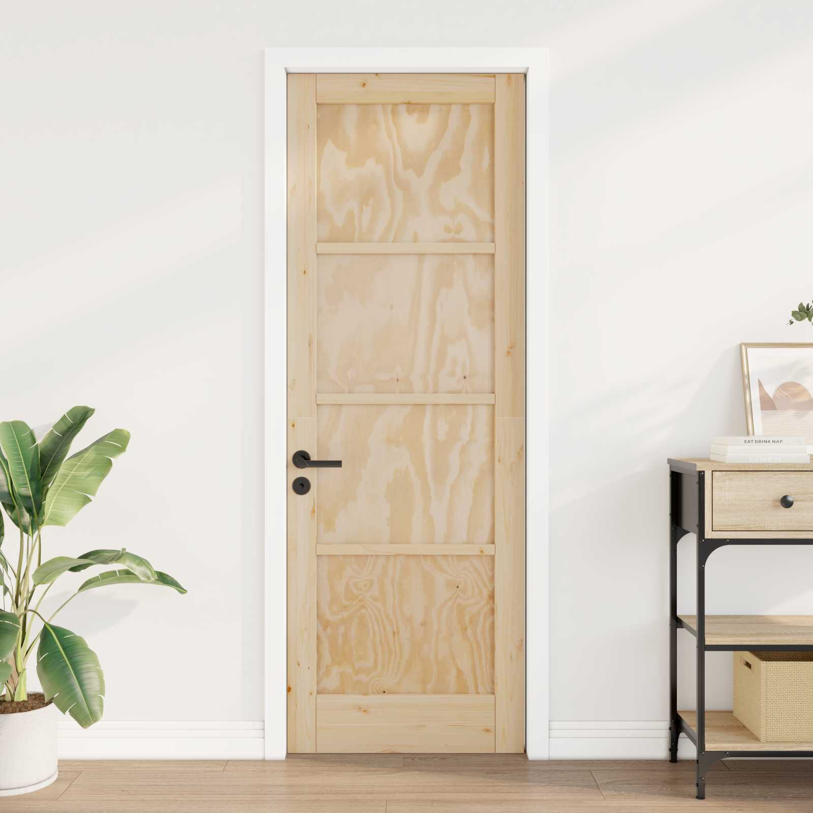 Porta Interna Scorrevole 73,5 x 211 cm Legno Compensato Naturale