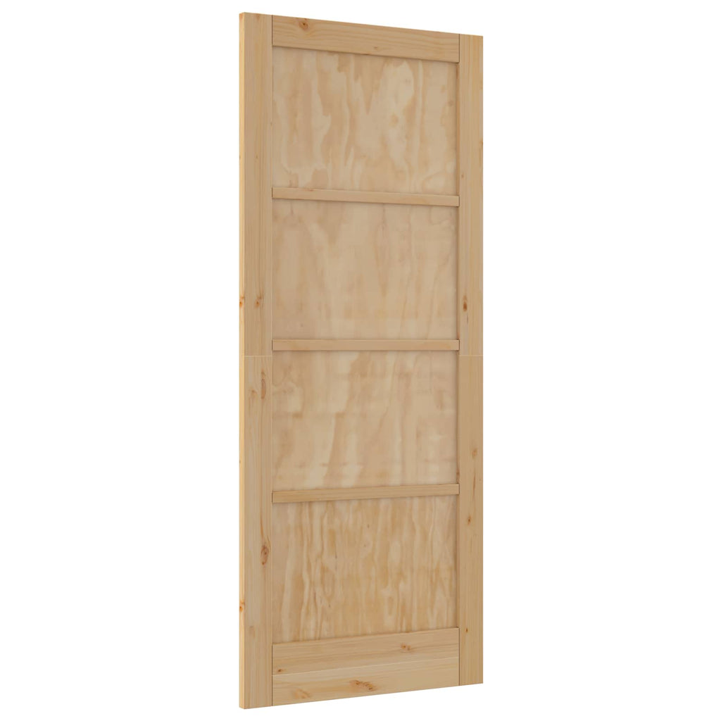 Porta Interna Scorrevole Naturale 83 x 202 cm Legno Compensato