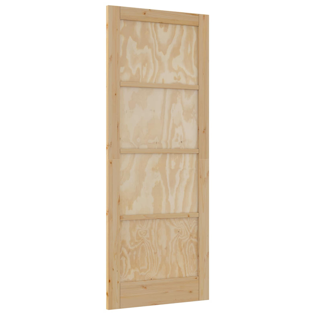 Porta Interna Scorrevole 83 x 211 cm Legno Compensato Naturale