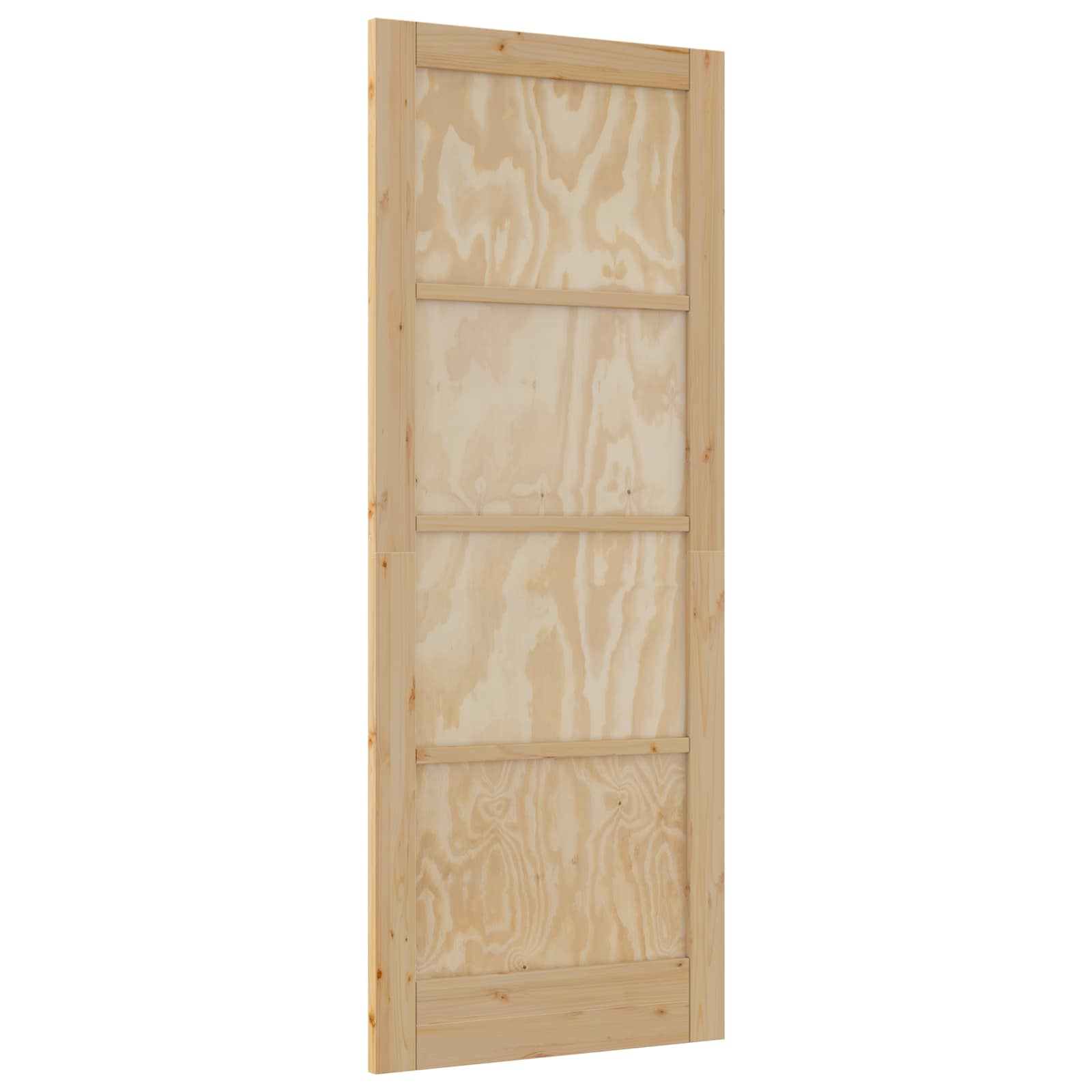 Porta Interna Scorrevole 83 x 211 cm Legno Compensato Naturale