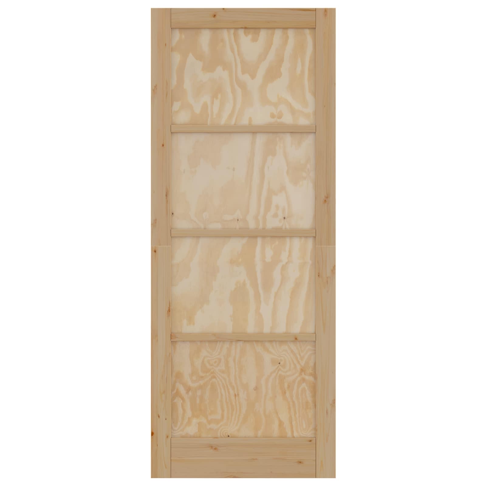 Porta Interna Scorrevole 83 x 211 cm Legno Compensato Naturale