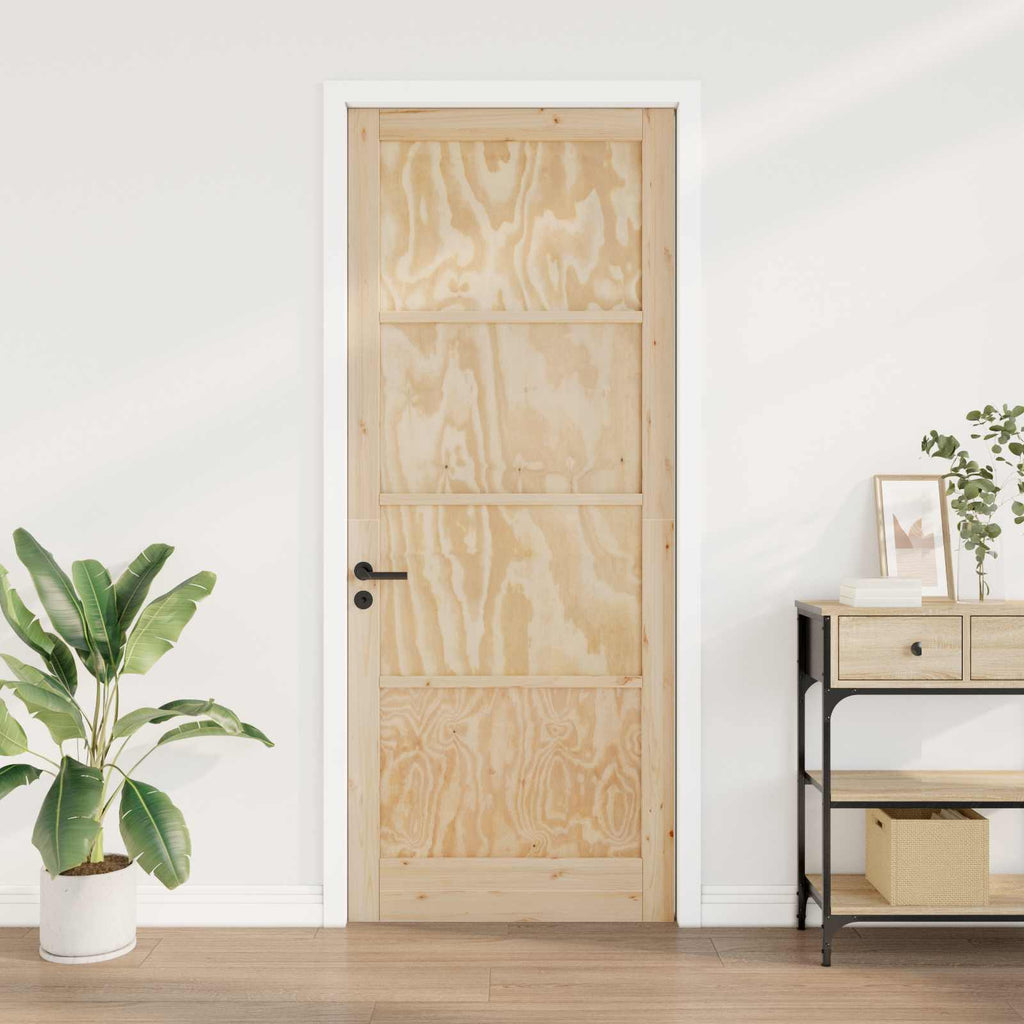 Porta Interna Scorrevole Naturale 83 x 232 cm Legno Compensato