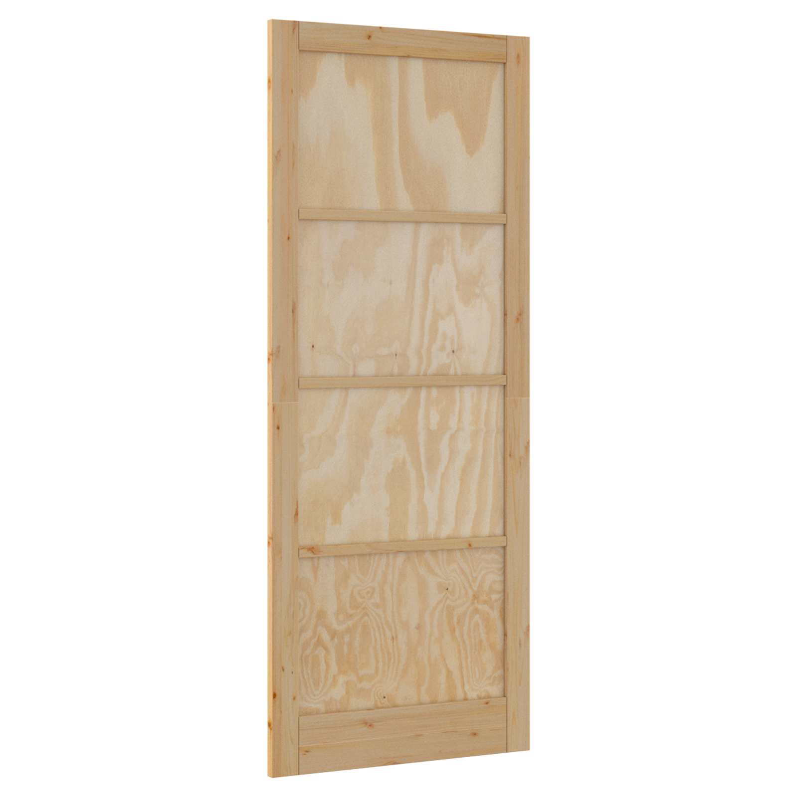 Porta Interna Scorrevole Naturale 83 x 232 cm Legno Compensato
