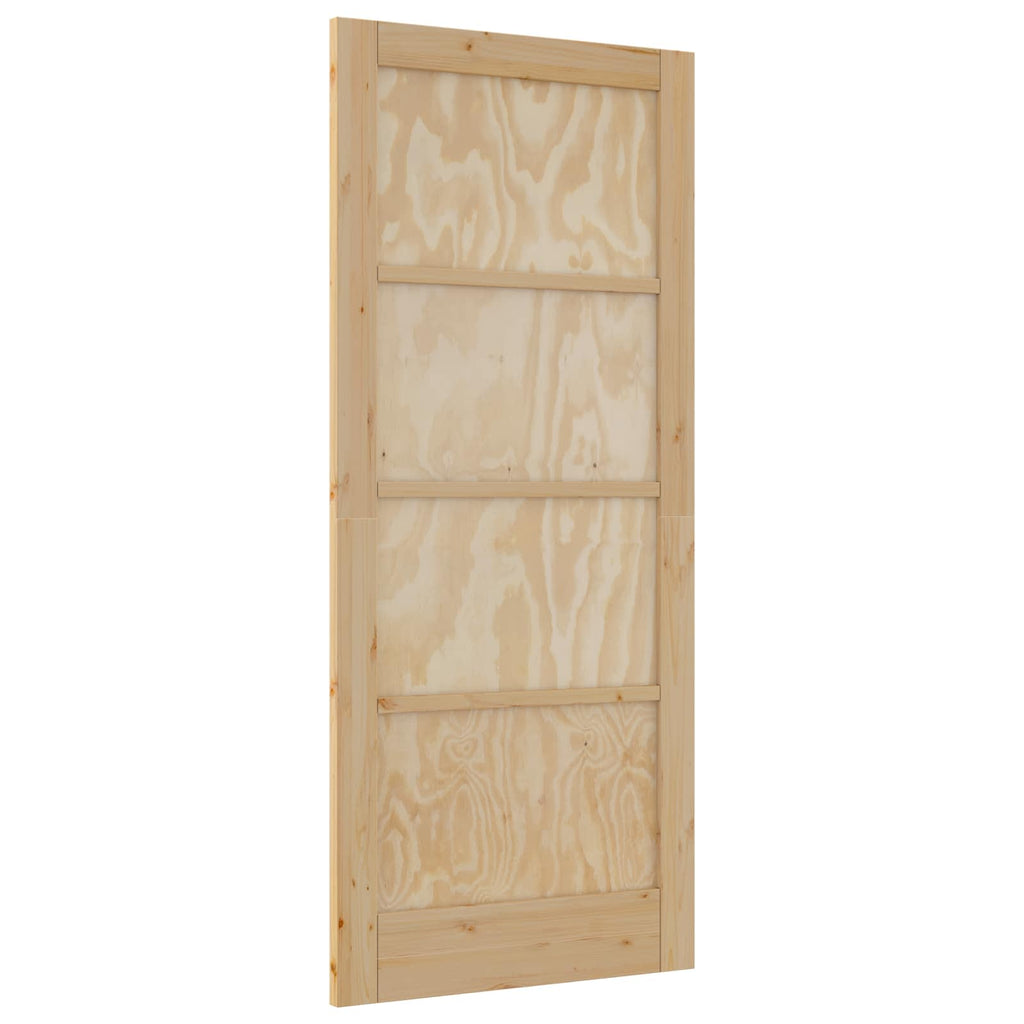 Porta Interna Scorrevole 86 x 198,5 cm Legno Compensato Naturale