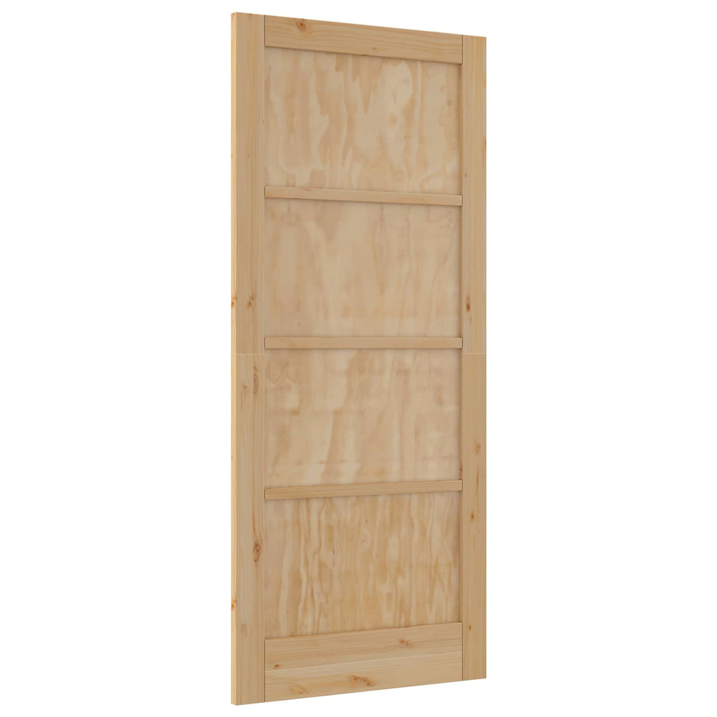 Porta Interna Scorrevole 86 x 198,5 cm Legno Compensato Naturale