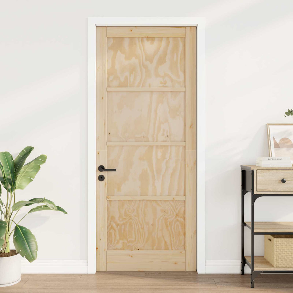 Porta Interna Scorrevole Naturale 86 x 211 cm Legno Compensato