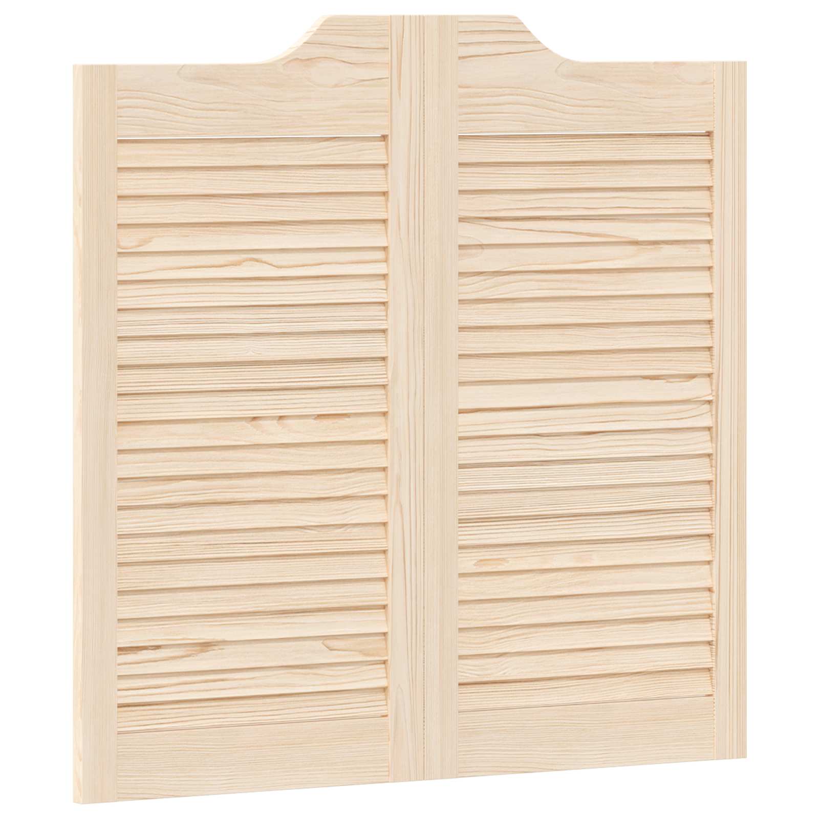 Porte Swing 2 pcs Legno Massello di Pino Naturale 80x80 cm
