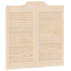 Porte Swing 2 pcs Legno Massello di Pino Naturale 80x80 cm