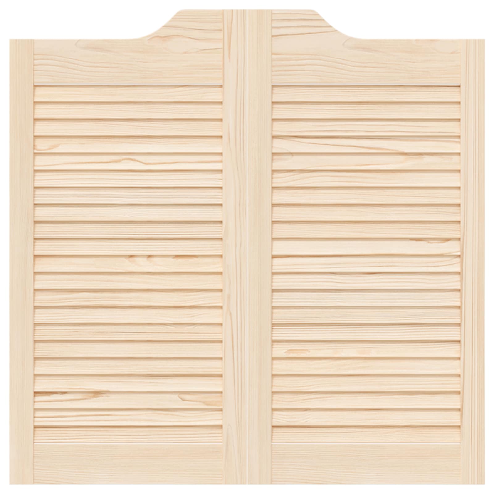 Porte Swing 2 pcs Legno Massello di Pino Naturale 80x80 cm