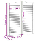 Porte Swing Legno Massello di Pino Naturale 90 x 40 cm