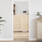 Porte Swing 2 pcs Legno Massello di Pino Naturale 80x90 cm