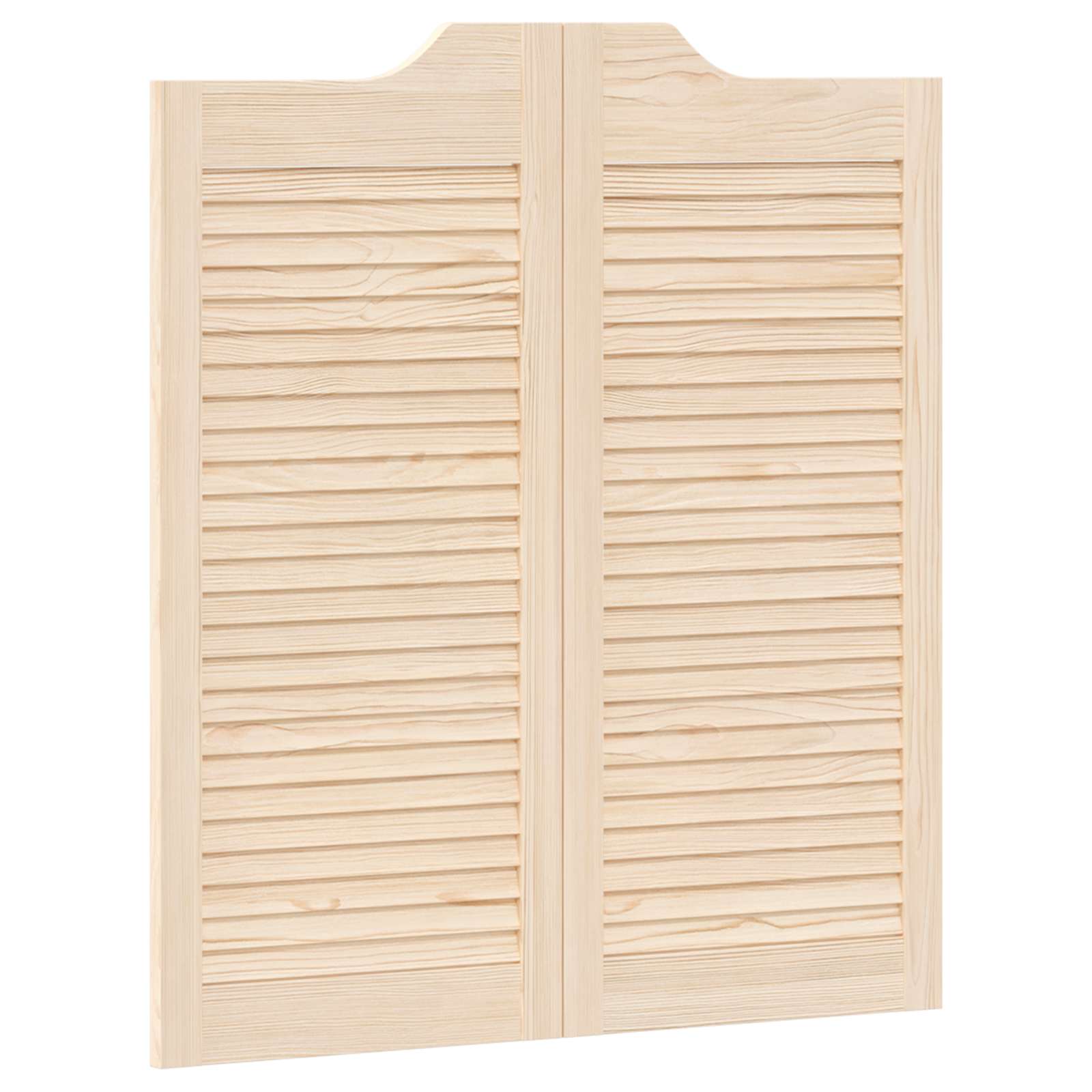 Porte Swing 2 pcs Legno Massello di Pino Naturale 80x90 cm
