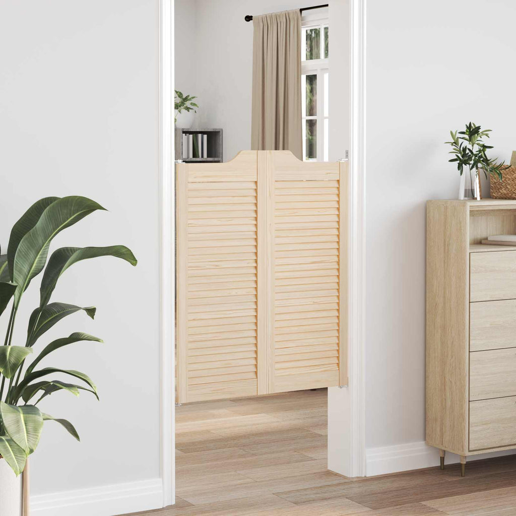 Porte Swing 2 pcs Legno Massello di Pino Naturale