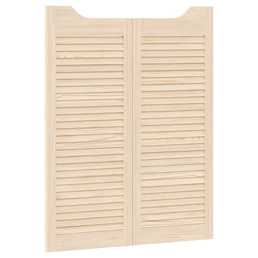 Porte Swing 2 pcs Legno Massello di Pino Naturale