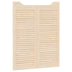 Porte Swing 2 pcs Legno Massello di Pino Naturale