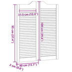 Porte Swing 2 pcs Legno Massello di Pino Naturale