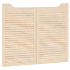 Porte Swing 2 pcs Naturale Legno Massello di Pino 100x80 cm