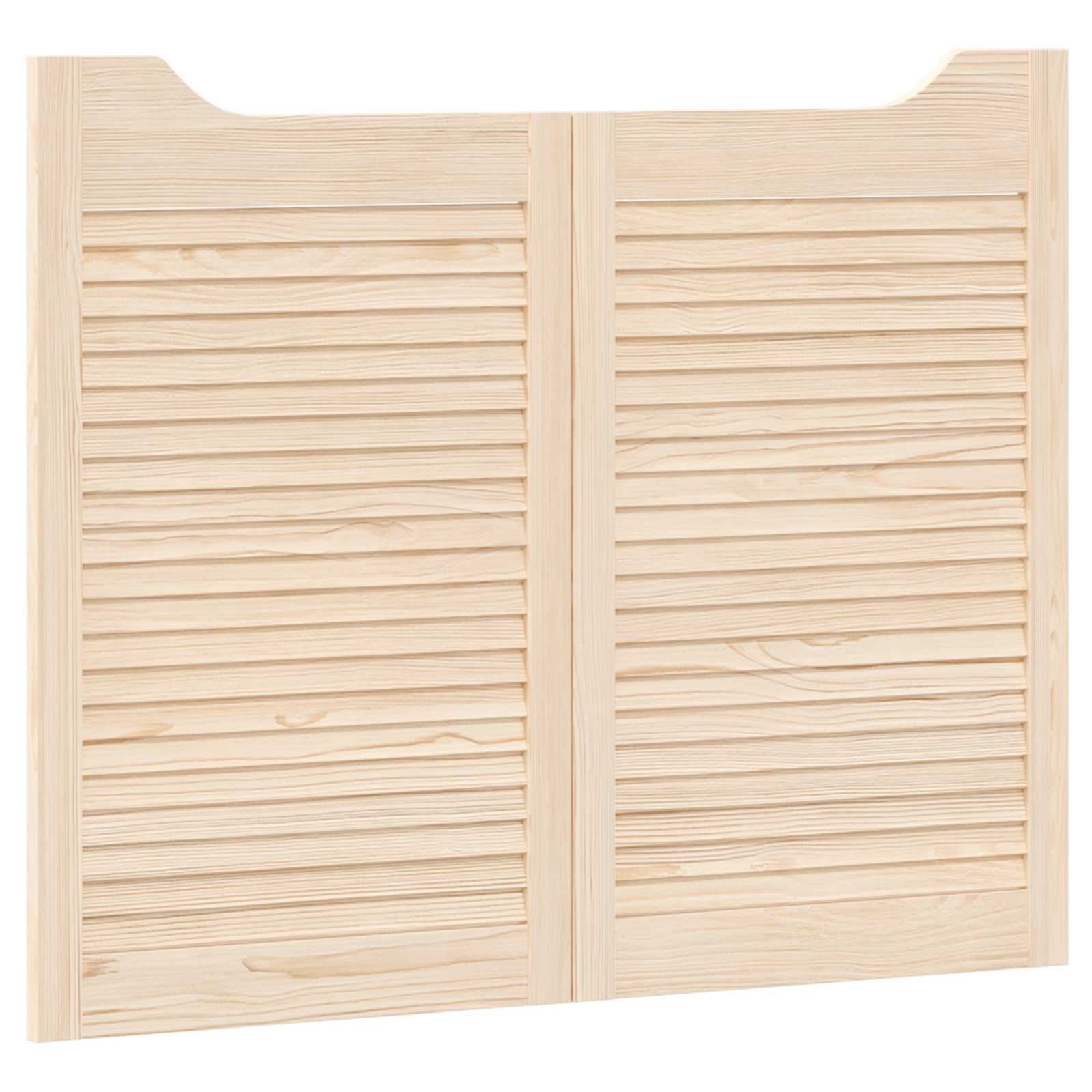 Porte Swing 2 pcs Naturale Legno Massello di Pino 100x80 cm