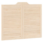 Porte Swing 2 pcs Naturale Legno Massello di Pino 100x80 cm