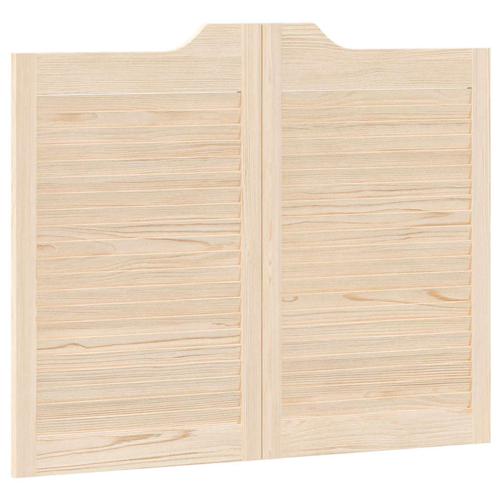 Porte Swing 2 pcs Naturale Legno Massello di Pino 100x80 cm