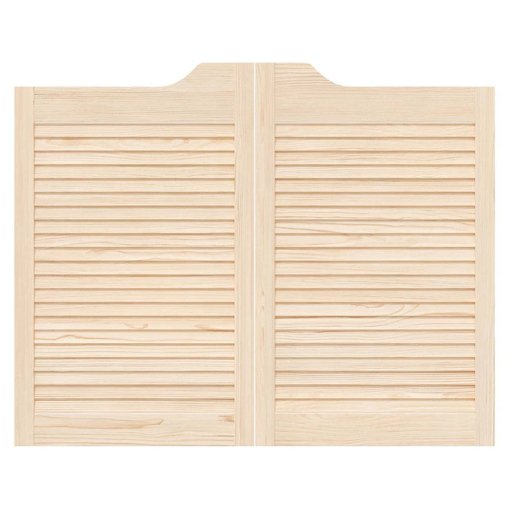 Porte Swing 2 pcs Naturale Legno Massello di Pino 100x80 cm