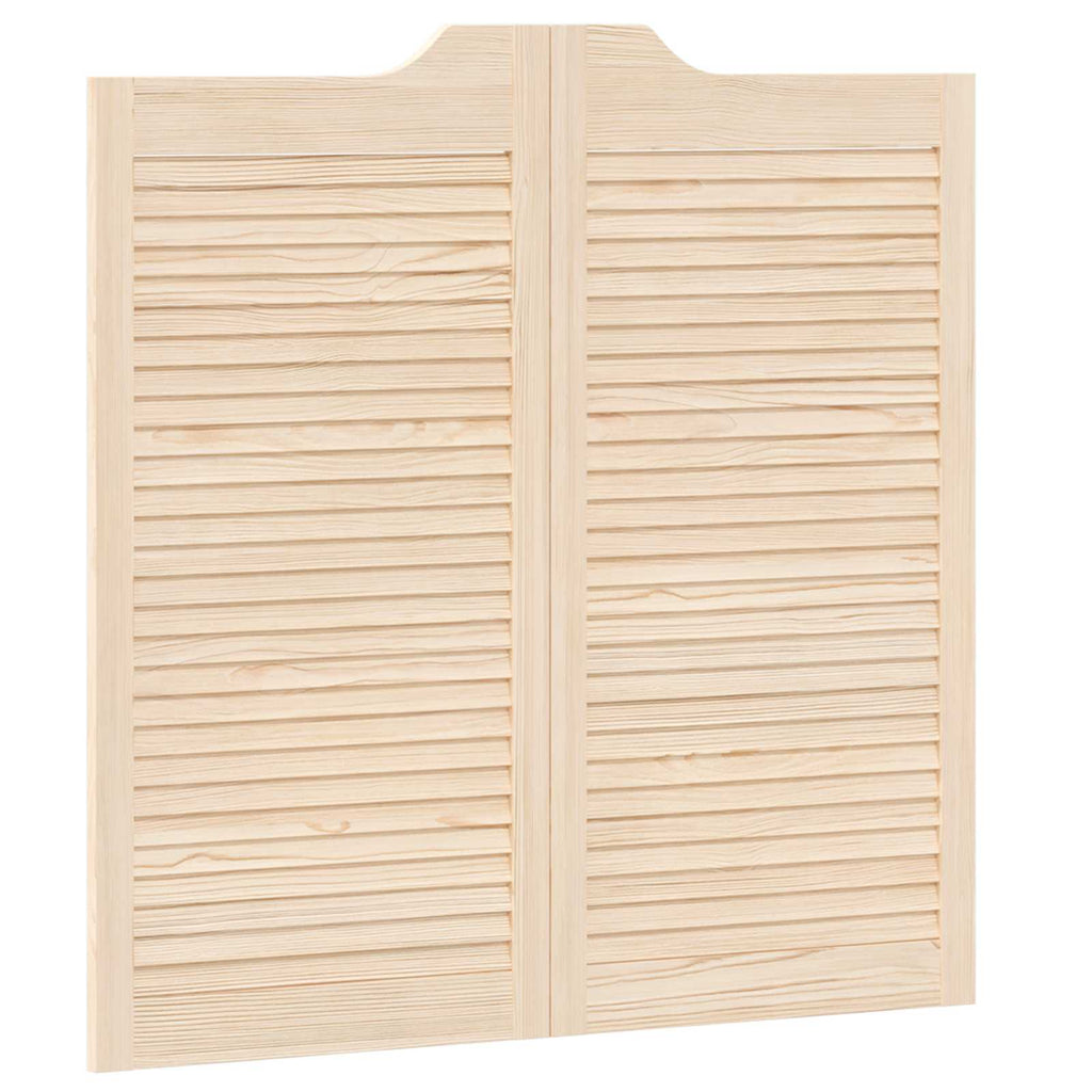 Porte Swing 2 pz Legno Massello di Pino Naturale