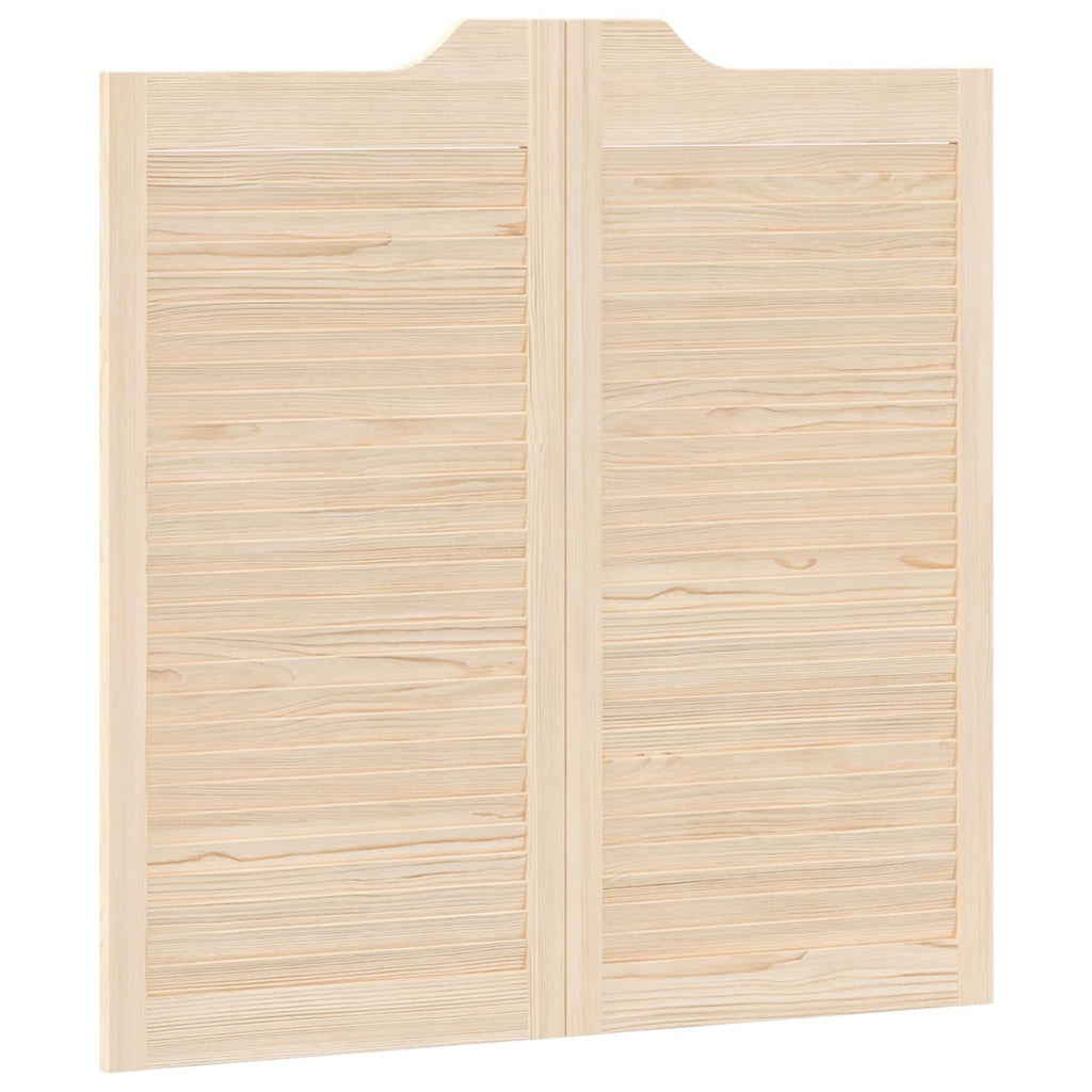 Porte Swing 2 pz Legno Massello di Pino Naturale