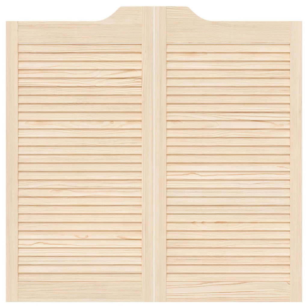 Porte Swing 2 pz Legno Massello di Pino Naturale